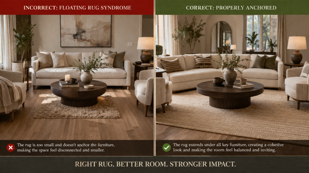 rug styling ideas interior designers