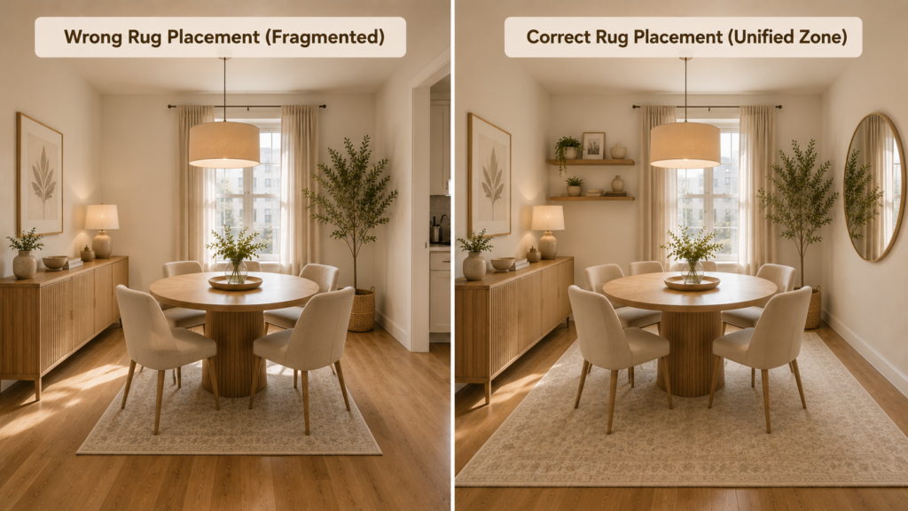small dining space layout hacks