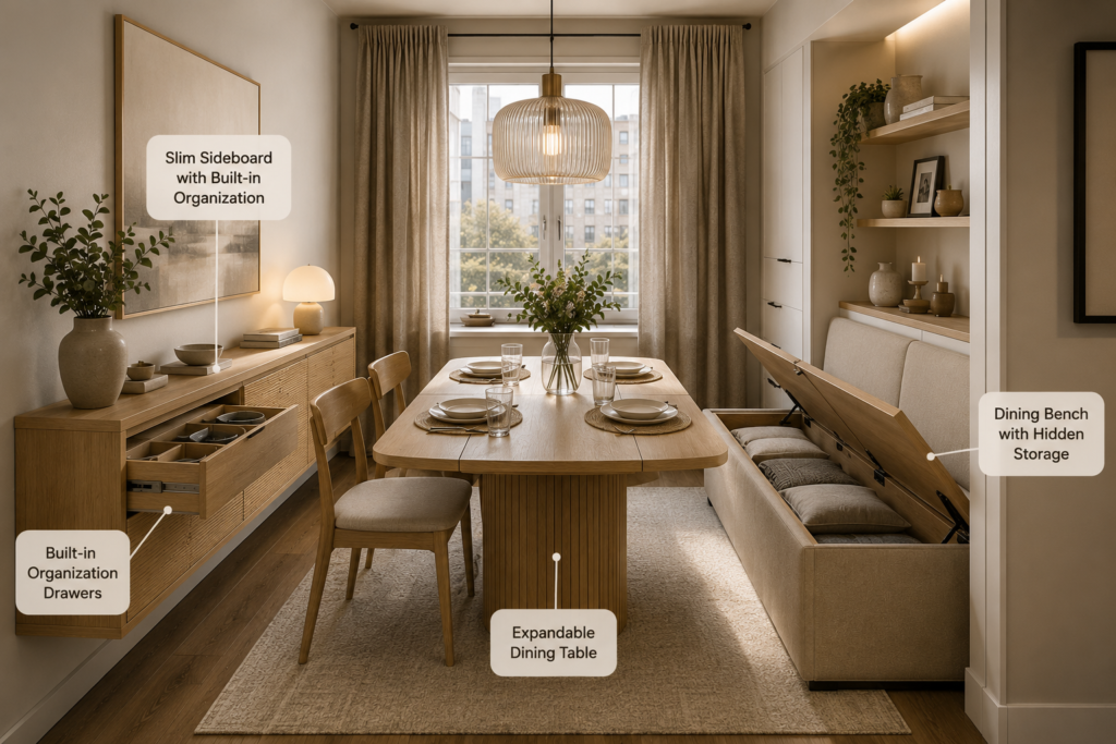 small dining space layout hacks
