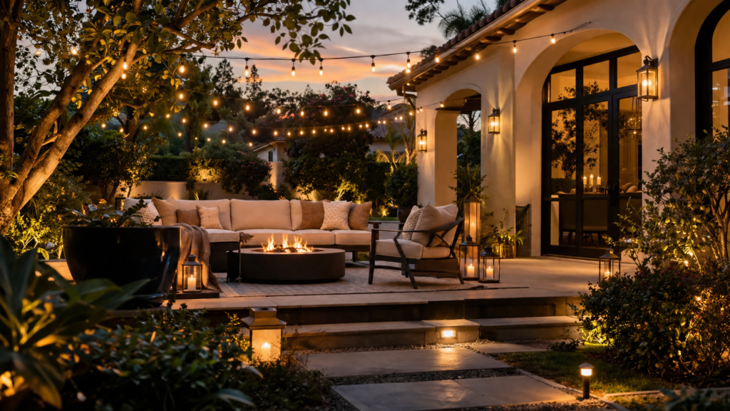 cozy outdoor living space.