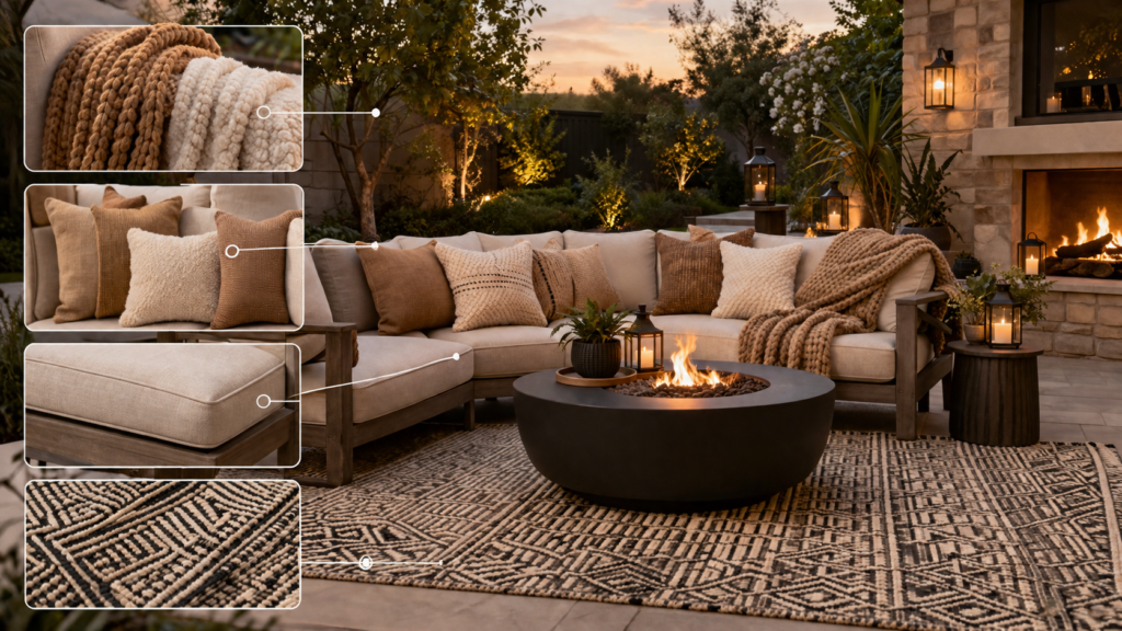 cozy outdoor living space.