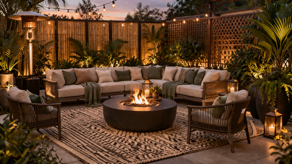 cozy outdoor living space.