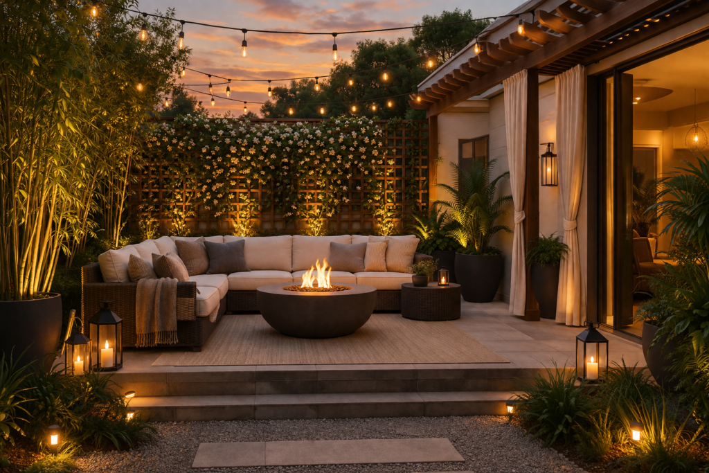 cozy outdoor living space.