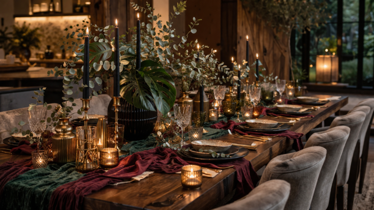 bold dining table decor