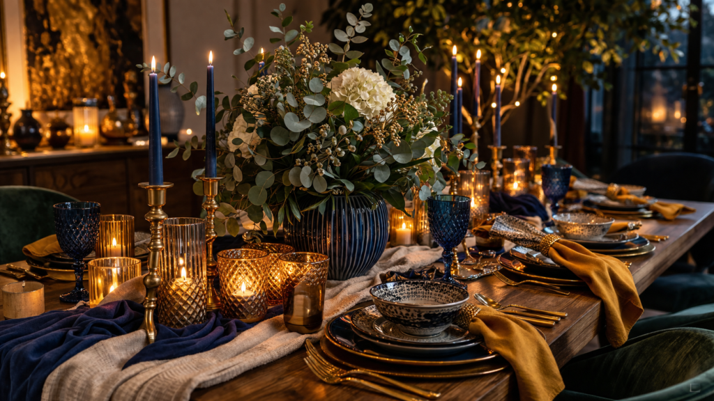 bold dining table decor 