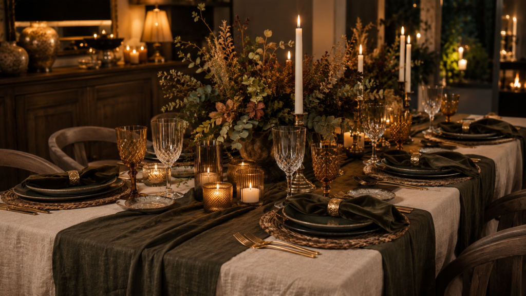 bold dining table decor 