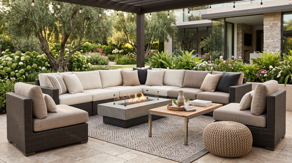 cozy outdoor living space.