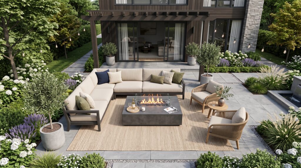 cozy outdoor living space.