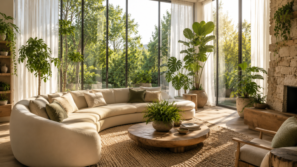 biophilic living room ideas