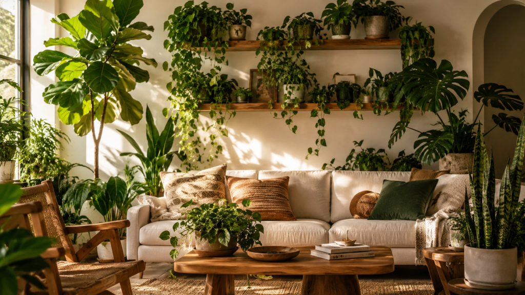biophilic living room ideas