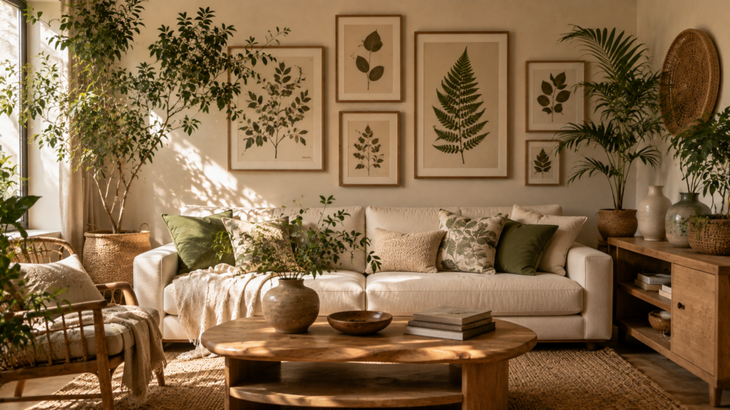 biophilic living room ideas
