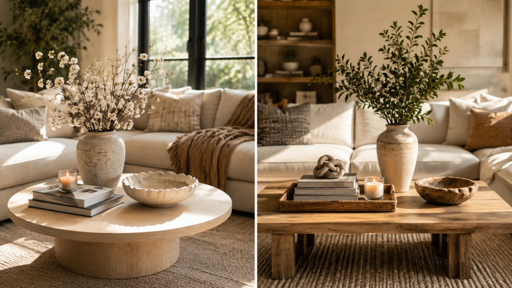 coffee table decor 