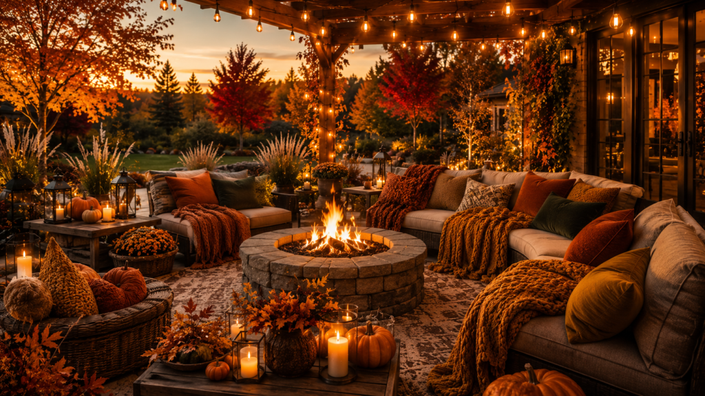 cozy fall patio ideas 